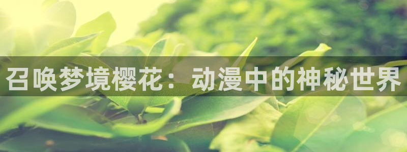 age动漫正版：召唤梦境樱花：动漫中的神秘世界